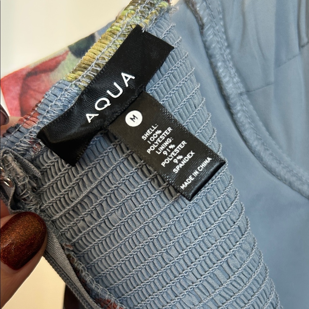 Aqua Multicolor Floral Maxi Dress - Picture 5 of 5